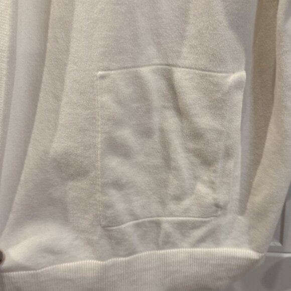 Lands' End 3xl Cream Cardigan EUC Layering Piece Workwear Lightweight - Picture 4 of 6